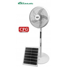 VENTILATORE A PIANTANA RICARICABILE CON PANNELLO SOLARE D.40 CFG MOD."MISTRAL"  ART. EV121